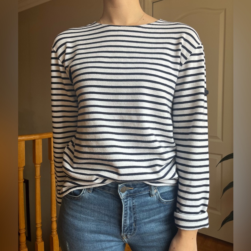 Zara striped long-sleeve sweater